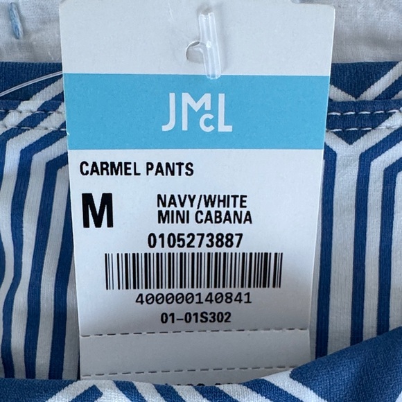 J. McLaughlin Navy and White Geometric Pants - Picture 4 of 4
